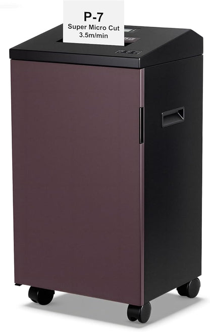 P-7 High Security Paper Shredder Heavy Duty, 5-Sheet Super Micro Cut, 11.9 by Wingwise