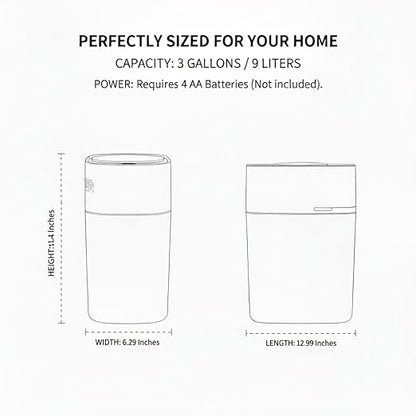 MUEE 3 Gallon Motion Senor Bathroom Trash Can - Image 7