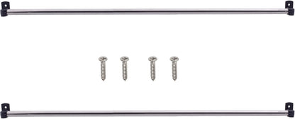 YYST Type A 16" to 39.5" Swivel End Window Curtain Sash Rod for Top & Bottom Doors & Sidelights Petite Café Sidelight Rods W Screws (Black-2)