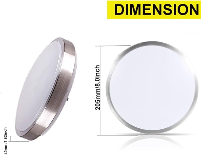 ZHMA 8-Inch LED Ceiling Lights, Flush Mount Lighting Round, 5000K Natrual White - Image 5