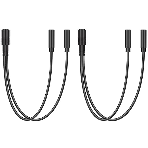 Bolvek 2 Pack 3.5mm 1/8" TRS Stereo 1-Female to Dual 2-Female Jack Splitter by Bolvek
