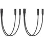 Bolvek 2 Pack 3.5mm 1/8" TRS Stereo 1-Female to Dual 2-Female Jack Splitter by Bolvek
