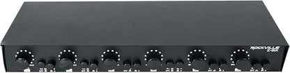 Rockville Z-SIX 300W 6-Zone Audio Zoner 8-Ohm, Dual Source Inputs, Volume - Image 4