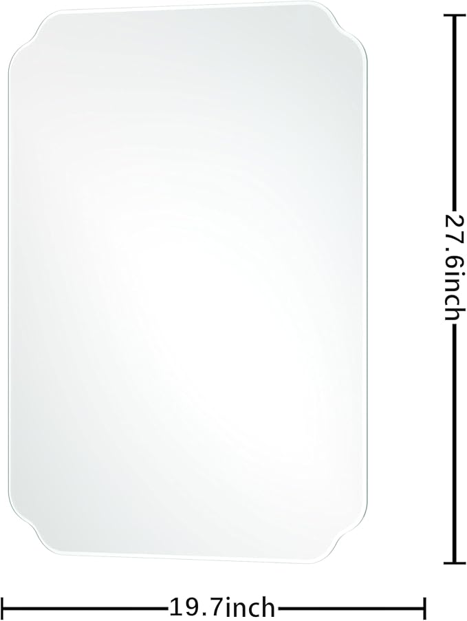 Bathroom Mirrors for Over Sink, Frameless Mirrors for Wall, 20x28 Inch Beveled - Image 7