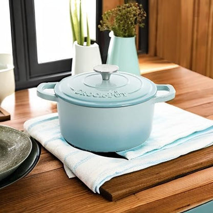 Crock-Pot Artisan Round Enameled Cast Iron Dutch Oven, Blush Pink - Image 5
