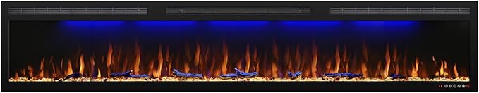 Electric Fireplace Recessed 88 inches, Insert and Wall Mounted Slim Fireplace - Image 2