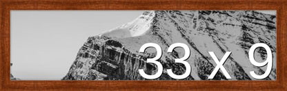 Frame It Easy 33 x 9 Russet Wood Frame by FrameItEasy