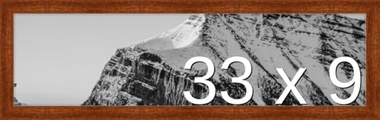Frame It Easy 33 x 9 Russet Wood Frame by FrameItEasy