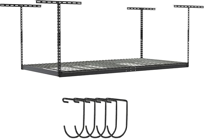 SafeRacks 4x8 Overhead Garage Storage Rack Heavy Duty by SafeRacks