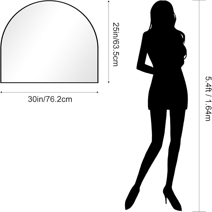 CIRCUMI Arched Wall Mirror, Metal Frame, Large Size - Image 7