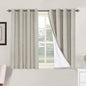 H.VERSAILTEX Linen Blackout Curtains 45 Inches Long 100% Absolutely Blackout by HVERSAILTEX