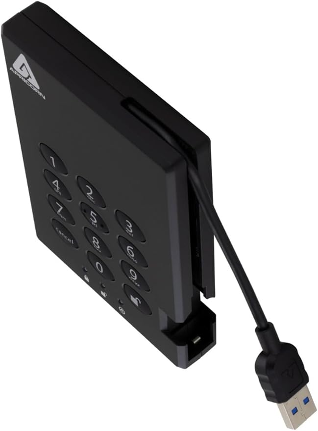 Apricorn 2TB Aegis Padlock USB 3.0 256-Bit AES XTS Hardware Encrypted Portable - Image 5