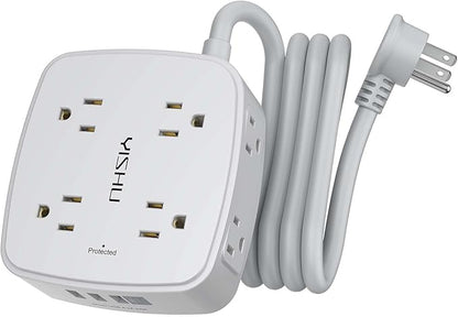 6 Ft Surge Protector Power Strip by YISHU