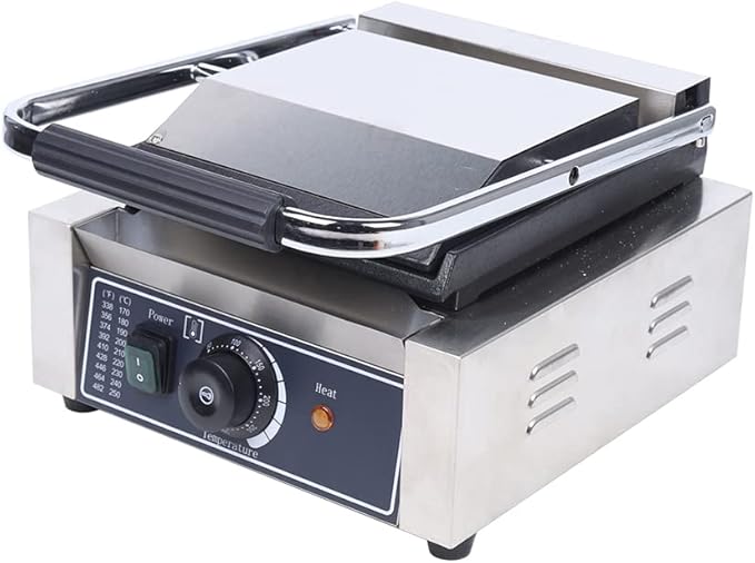 Grill Sandwich Maker, Panini Press Electric Contact Grill Single - Image 7