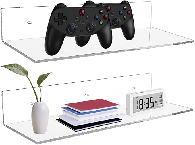 17 Inches Acrylic Shelves, Wall Mounted Shelves - Image 4
