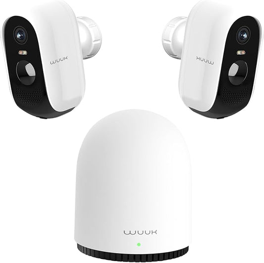 WUUK Security Cameras Wireless Outdoor, Indoor Camera, Home Surveillance System by WUUK