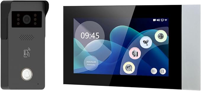 MENGQI-CONTROL LCD Touch Screen Video Intercom Kit Outdoor Camera Monitor Phone by MENGQI-CONTROL