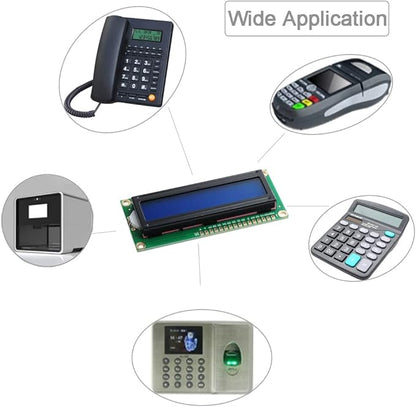 DIYmalls 16x2 1602 LCD Display Screen Module DC 5V White Character Blue - Image 3