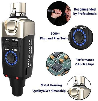 Xvive U3 XLR Microphone Wireless System 2.4GHz Wireless XLR Transmitter and - Image 5