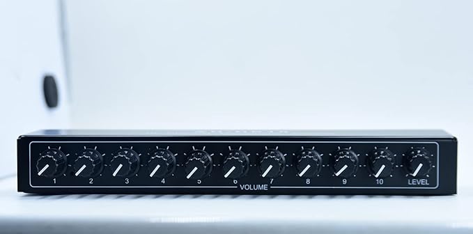 aux Mini Jack TRS 3.5 mm Input 1 in 10 Out Channel Headphone Amplifier Stereo - Image 5