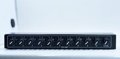 aux Mini Jack TRS 3.5 mm Input 1 in 10 Out Channel Headphone Amplifier Stereo - Image 5
