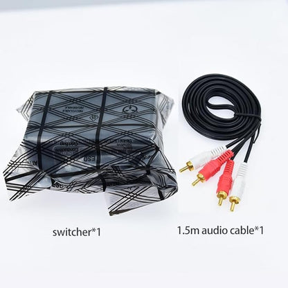 2 in 4 Out or 4 in 2 Out Audio Sound selector RCA Female Stereo Channel 2 - Image 6