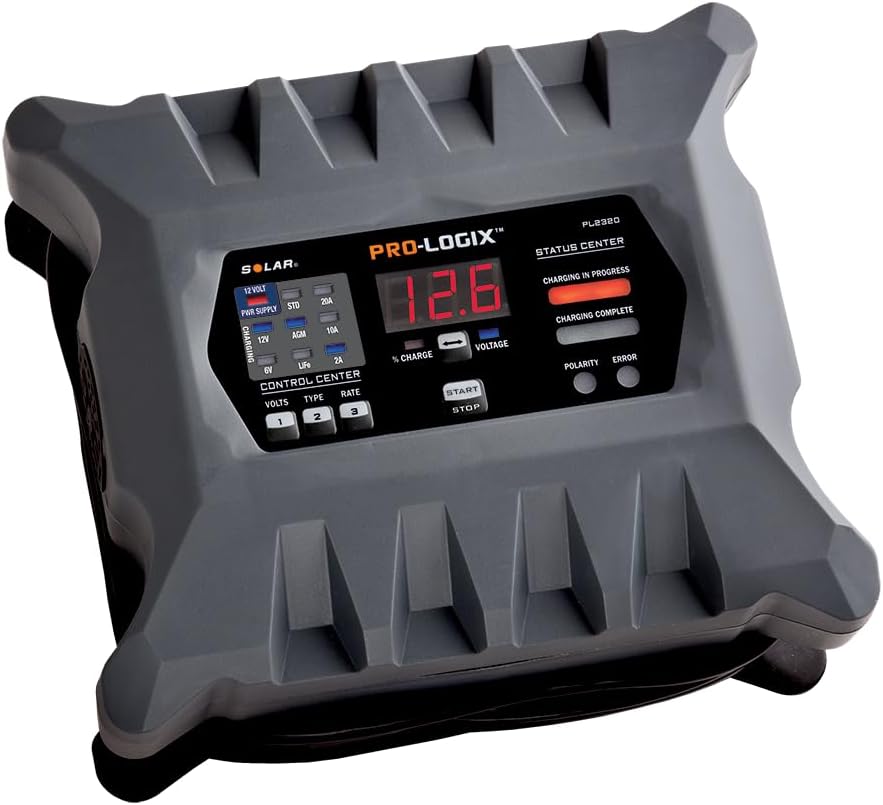 clore automotive pl2320 20-amp fully-automatic smart charger, 6v, main product view