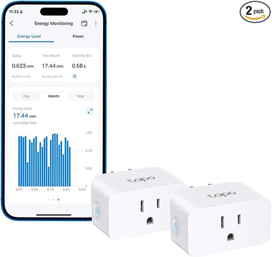 TP-Link  Smart Plug Wi-Fi Mini, Energy Monitoring, Compatible by Tapo