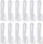 50-Pack Plastic Curtain Hooks,Adjustable Pinch Pleat Hook,Curtain Drapery Pin Hook for Pleated Drapes,Ratchet System Pinch Pleat Curtain Hanger (50, 2.76 Inch)