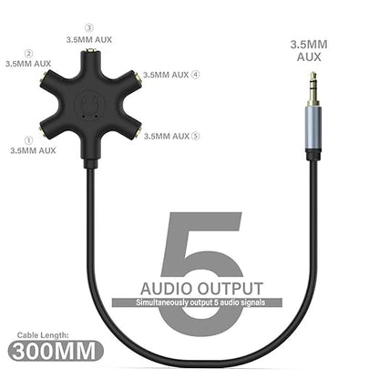 5-Jack Multi-Headphone Audio Splitter Injection Molding - Image 2