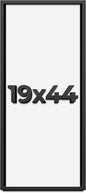 19x44 Shadow Box Frame Black | 1 Inch Deep Solid Wood Shadowbox Display Frame | by CustomPictureFrames