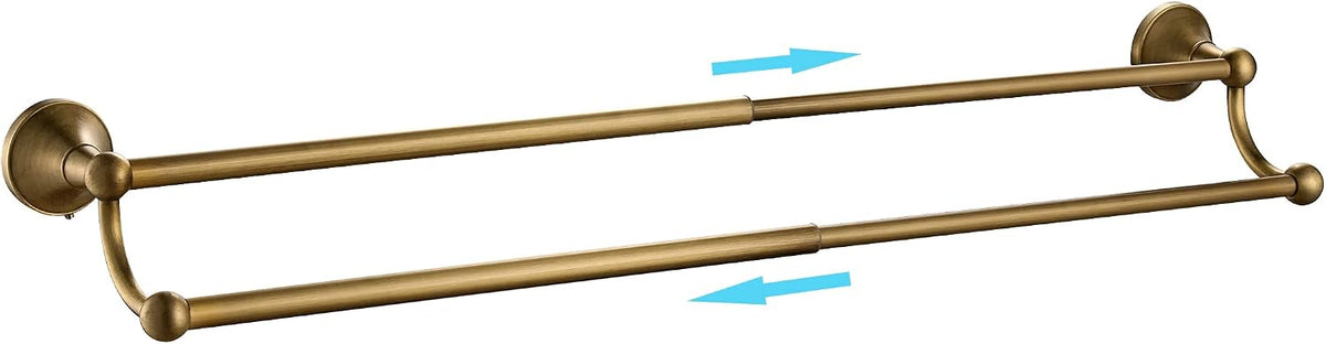 leyden antique brass towel bar,adjustable towel rack holder, main product view