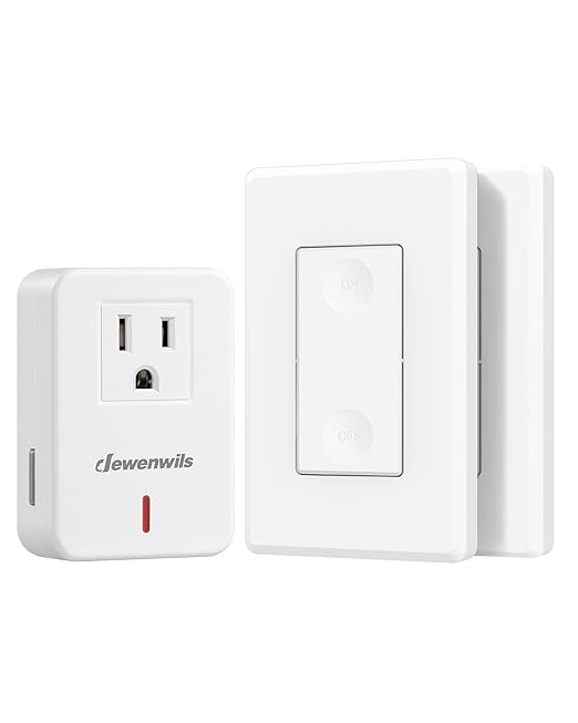 DEWENWILS Wireless Remote Wall Switch and Outlet, Plug in Remote Control Outlet by DEWENWILS