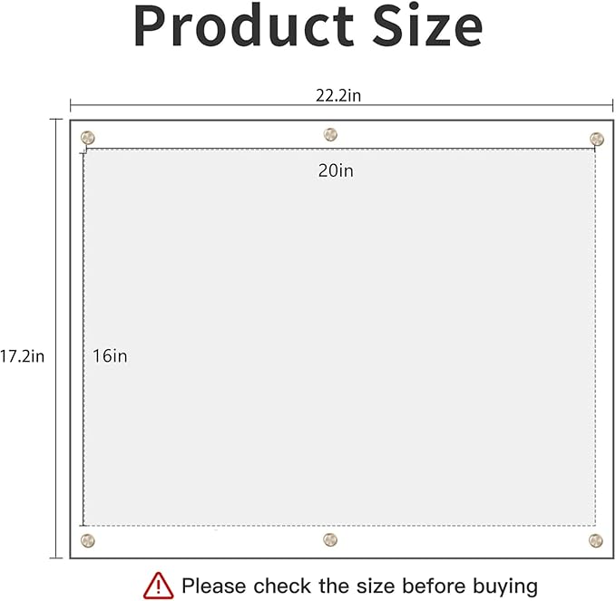 Kalami 3Pack 16x20 Clear Acrylic Wall Mount Picture Frame Self Adhesive - Image 2