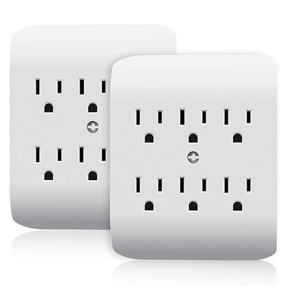 ELEGRP 6-Outlet Extender with Central Anchor, 3-Prong Grounded Wall Tab by ELEGRP%7CELEGROUP