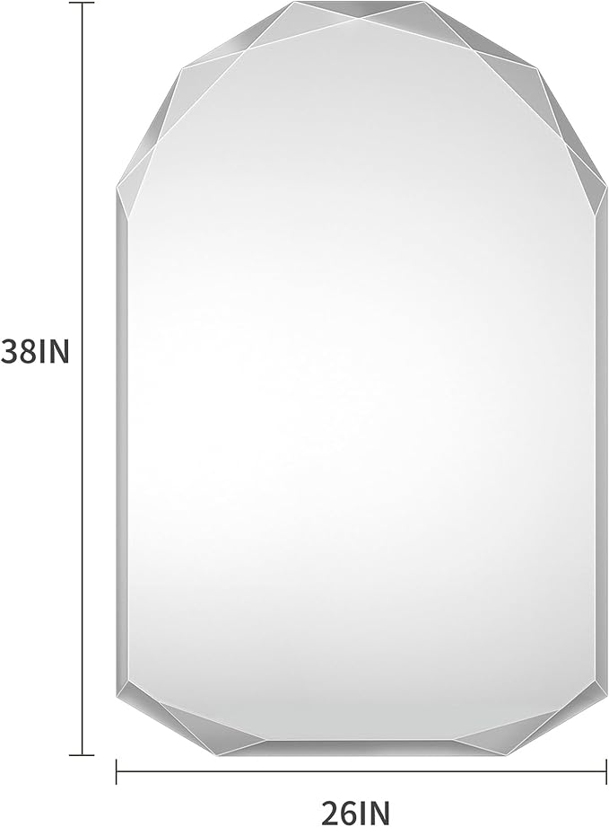 Suidia Bathroom Mirror, Frameless Bathroom Mirror - Image 4