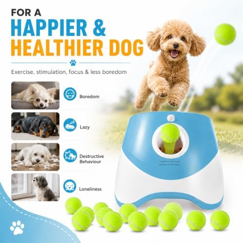 automatic dog ball launcher with 3 adjustable shoot, close-up detail