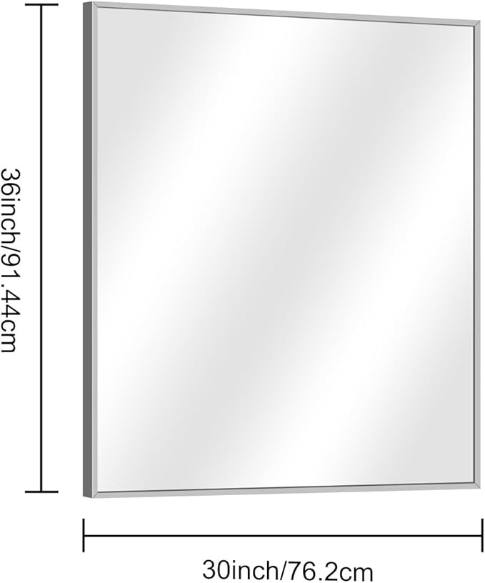 30" x 30"Bathroom Mirror, Decorative Rectangular Vanity Mirror - Image 5