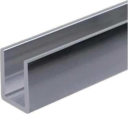 Brixwell SDCD38BS-CCP24 Brushed Stainless 3/8" Fixed Panel Shower Door Deep - Image 2