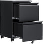 2 drawer file cabinet, fully assembled mobile file, main product view
