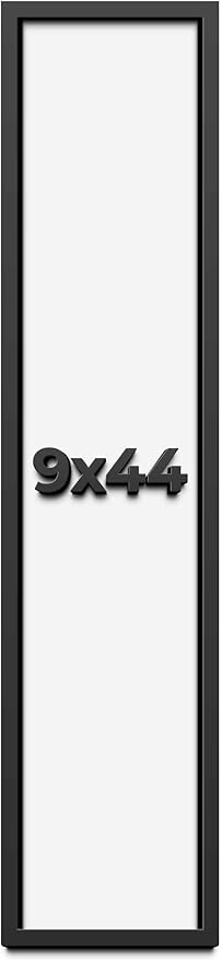 9x44 Shadow Box Frame Black | 1 Inch Deep Solid Wood Shadowbox Display Frame | - Image 4