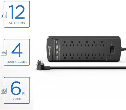 Witeem Surge Protector Power Strip - Image 5