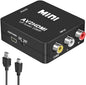 Kirzi AV to HDMI Converter, RCA to HDMI Converter, 1080P Mini RCA Composite by techfollower