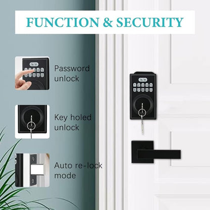Keyless Entry Door Lock with 2 Handles, Electronic Keypad Deadbolt Front Door - Image 6