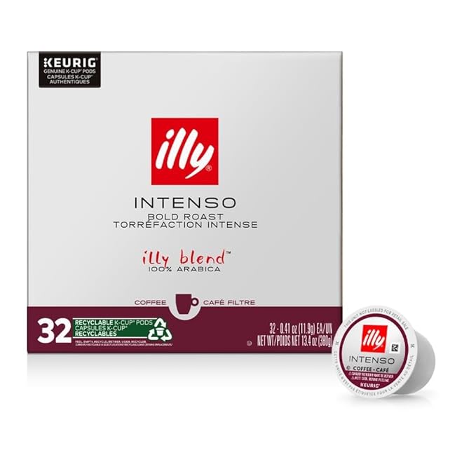 illy Coffee K Cup, Pods for Keurig Machines, Intenso Dark Roast, 100% Arabica by illy