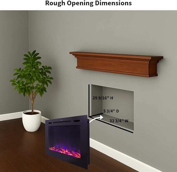 Touchstone Smart Electric Fireplace-The Forte 40" Recessed Mounted-30 Realistic - Image 3