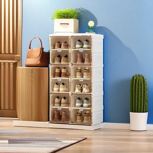 ANTBOX Shoe Organizer Storage Box, Portable Folding Shoe Rack - Image 5