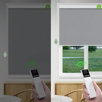 ZSHINE Motorized Blackout Window Blinds Customize Width Remote Control - Image 3