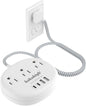Small Extension Cord with USB C - 5 FT Short Extension Cord by YourBetterchoice