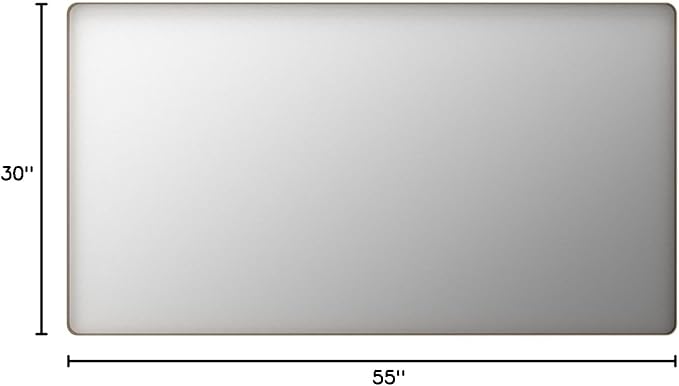 LOAAO 55”X30” Gold Bathroom Mirror, Rounded Rectangle Gold Frame Mirror - Image 9